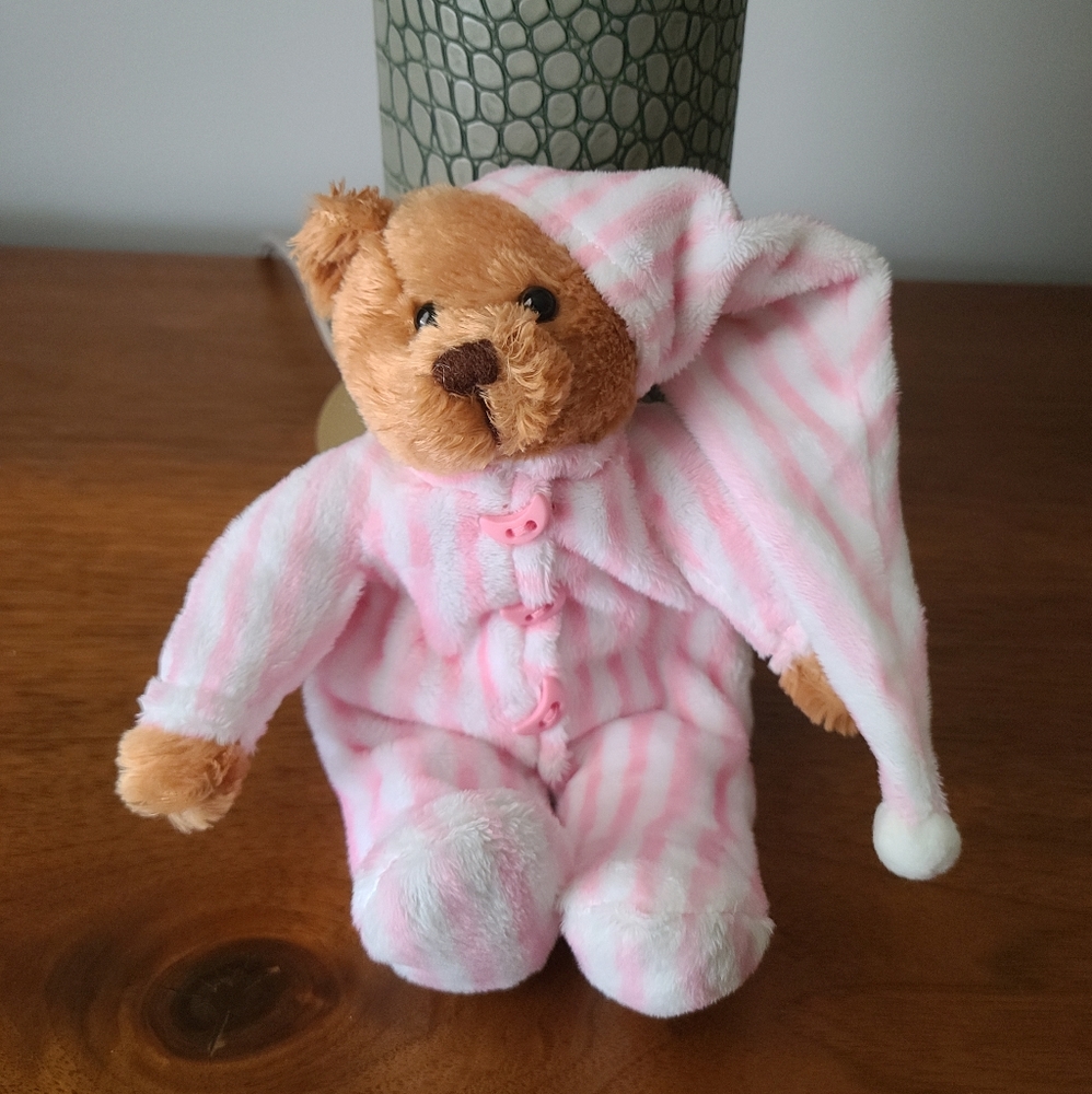 March of dimes plushland pink baby bear.